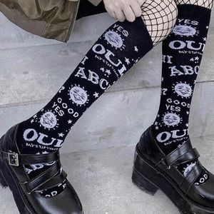 OUIJA BOARD Knee high socks NEW!